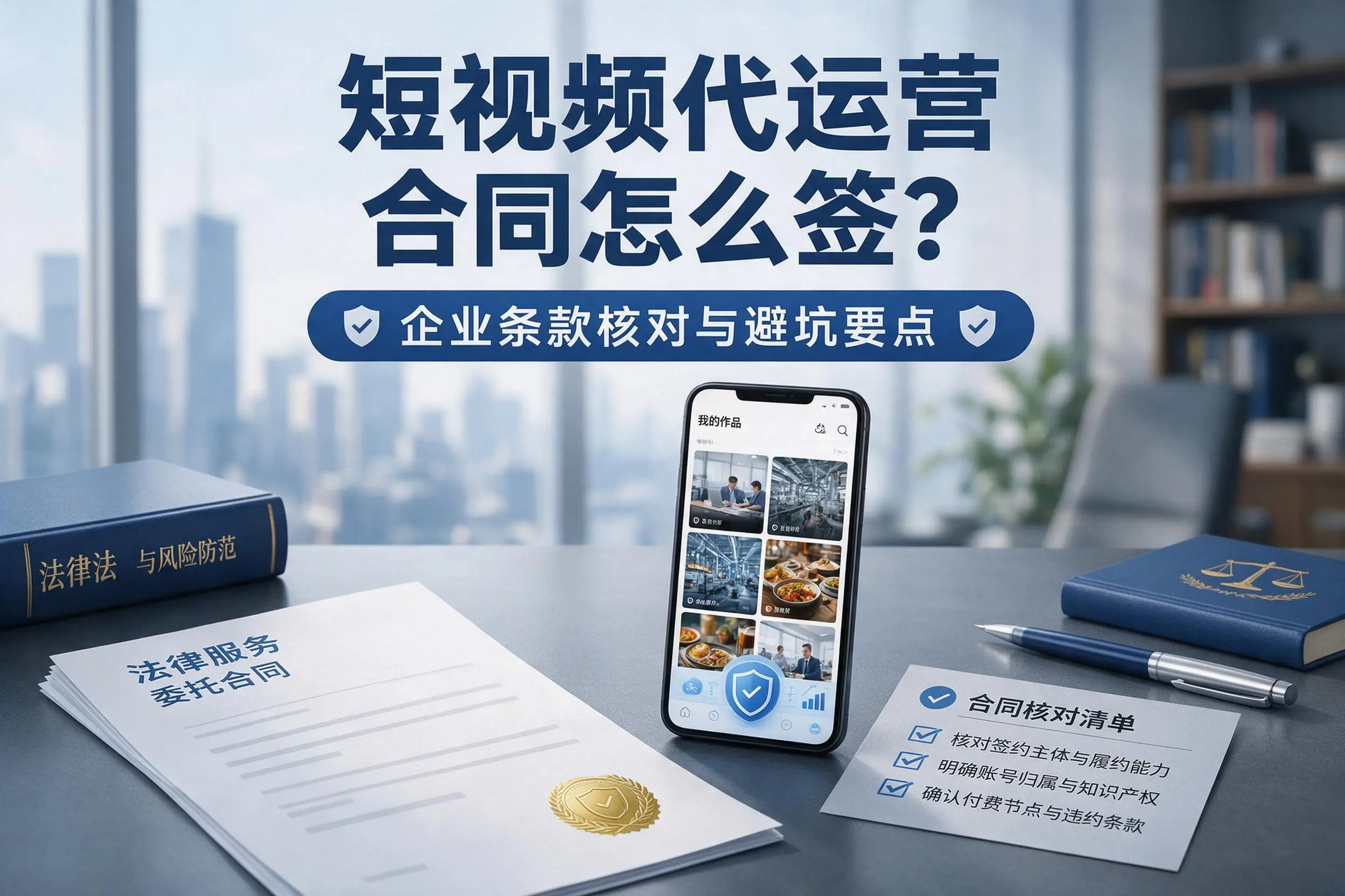 短视频代运营合同怎么签？哈密企业条款核对与避坑要点