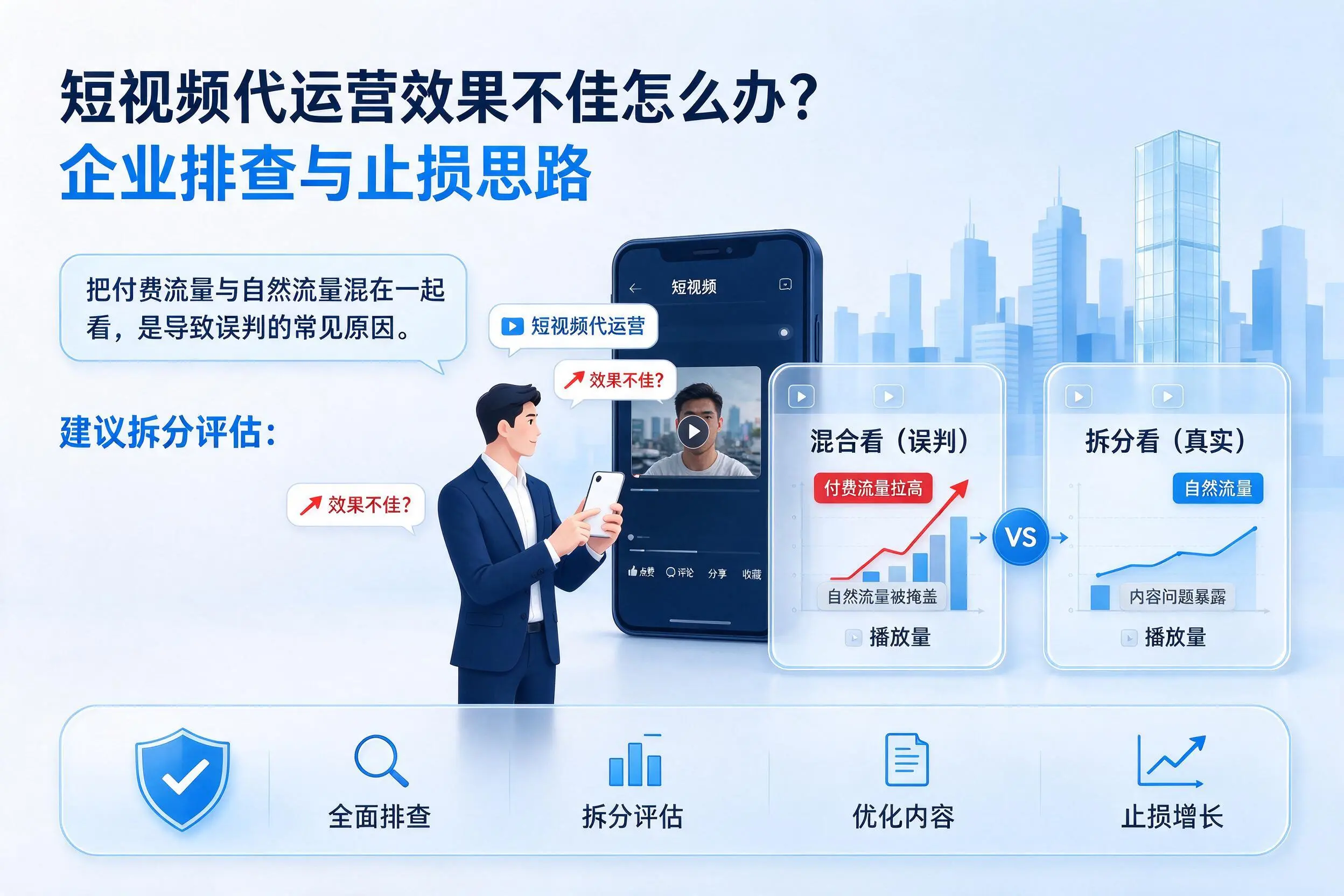 短视频代运营效果不佳怎么办？哈密企业排查与止损思路