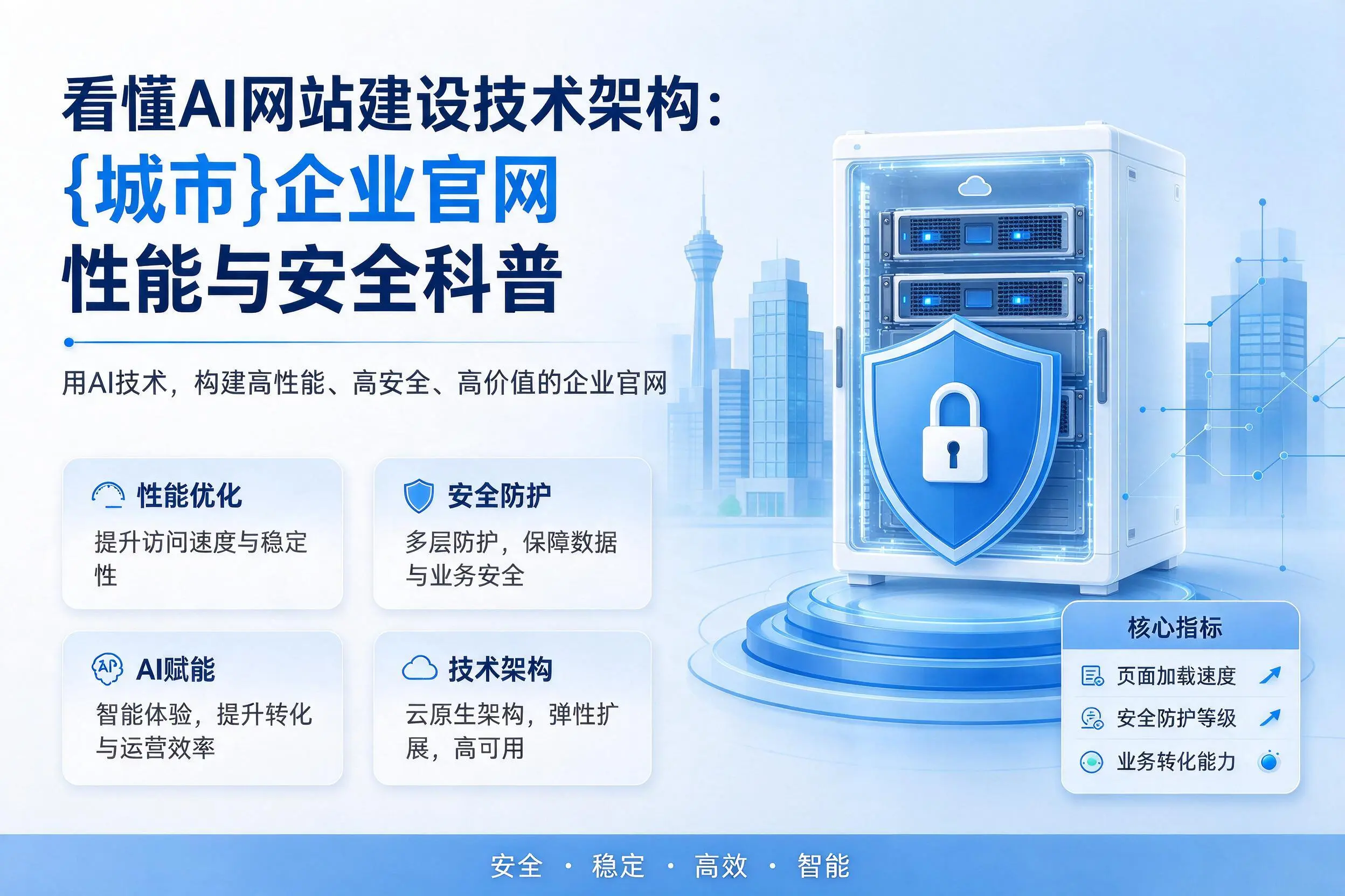 看懂AI网站建设技术架构:哈密企业官网性能与安全科普