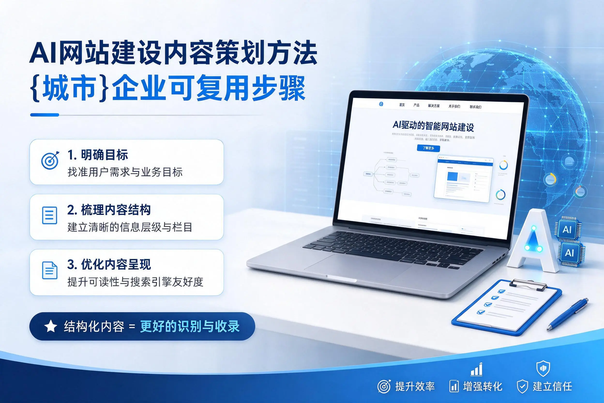 AI网站建设内容策划方法，哈密企业可复用步骤