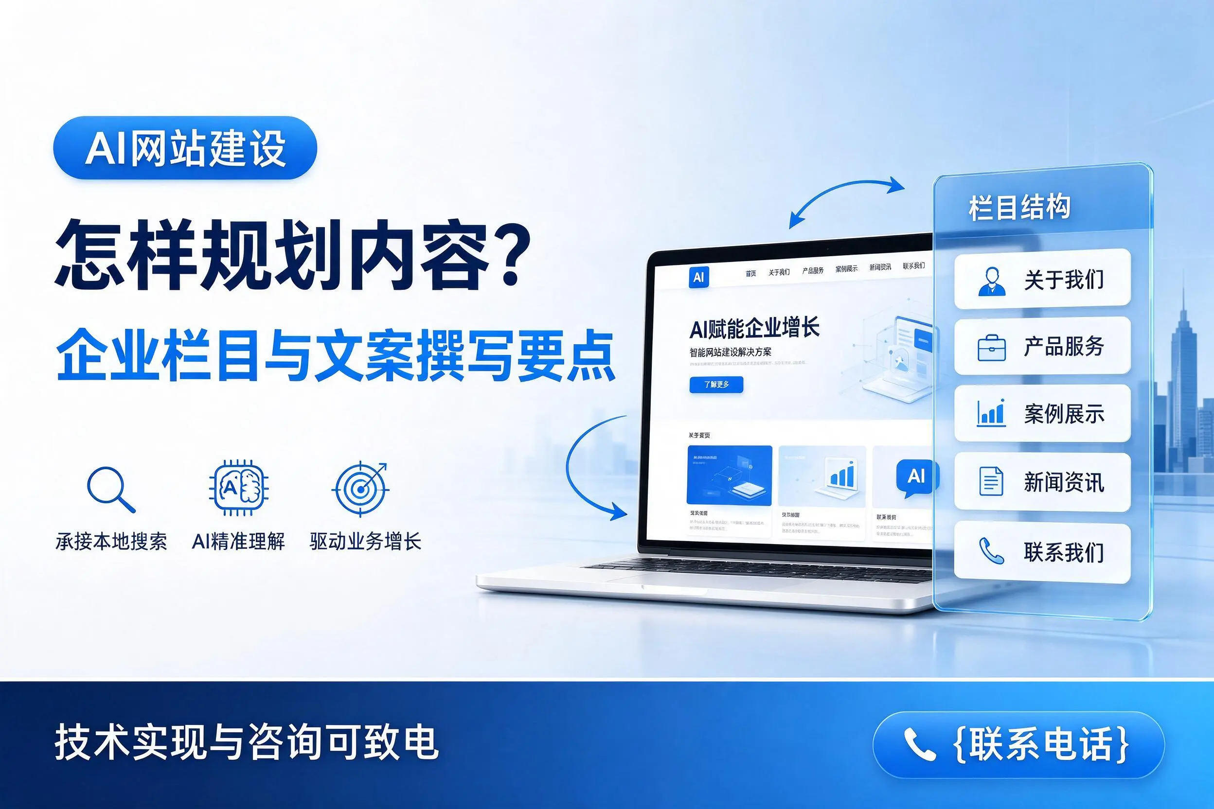 AI网站建设怎样规划内容?哈密企业栏目与文案撰写要点