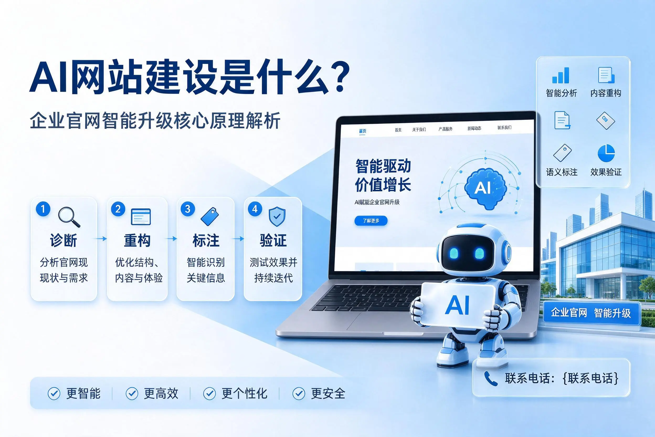 AI网站建设是什么?哈密企业官网智能升级核心原理解析