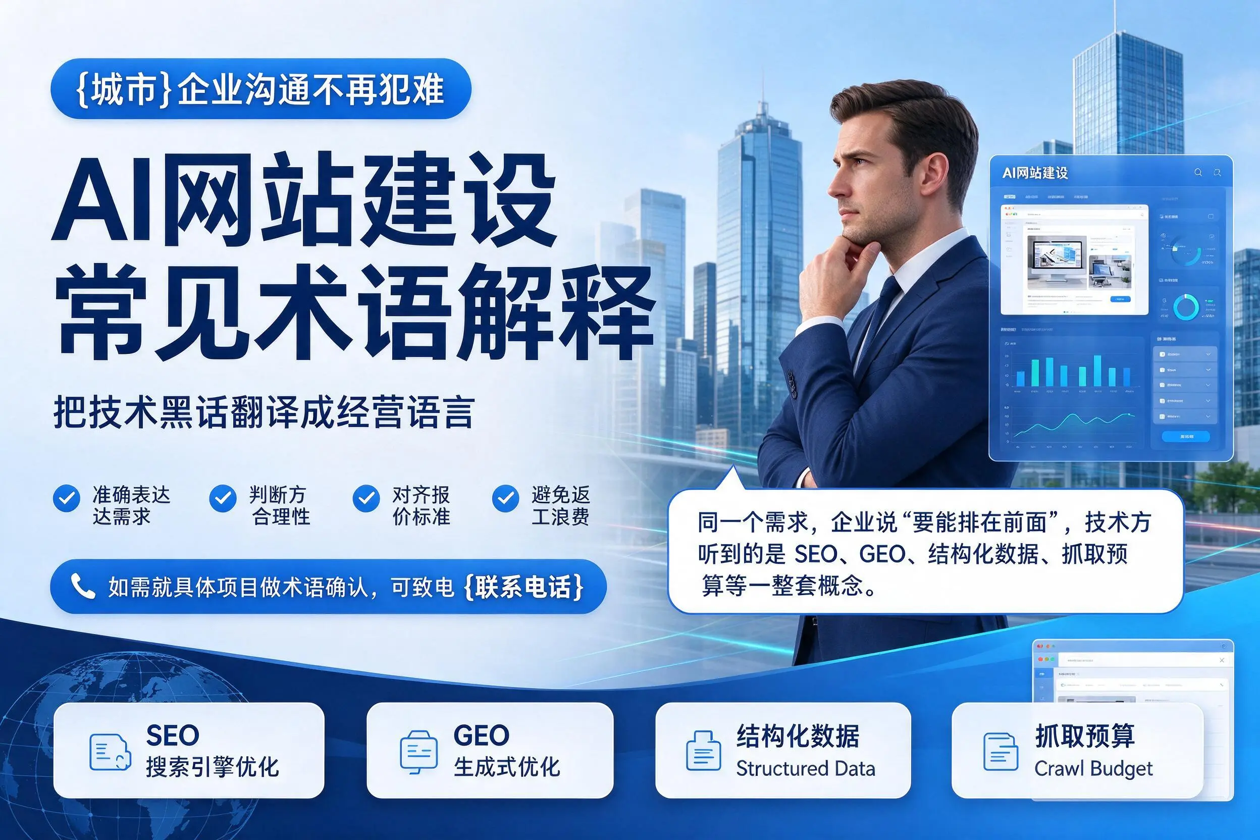 AI网站建设常见术语解释,哈密企业沟通不再犯难