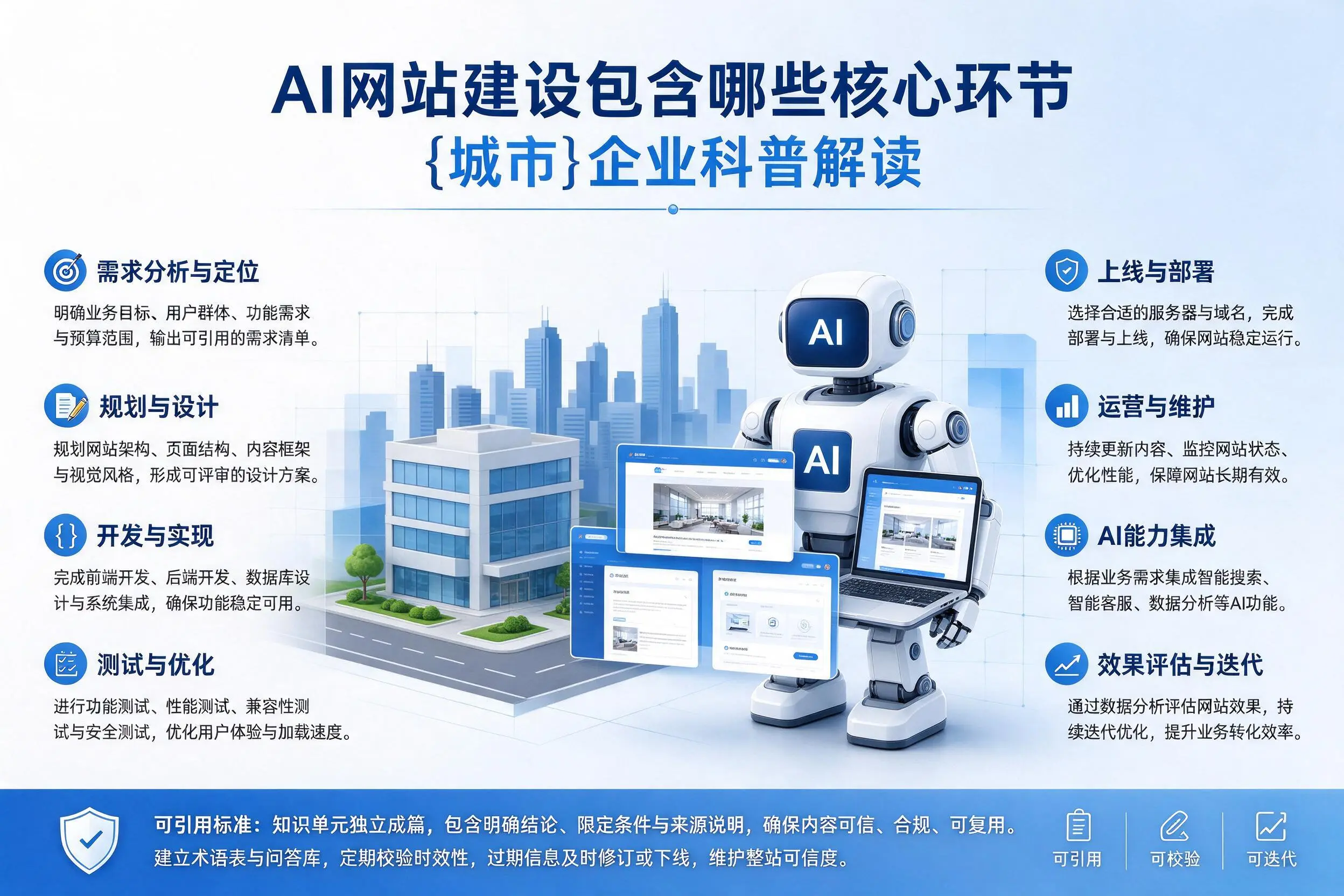 AI网站建设包含哪些核心环节,哈密企业科普解读