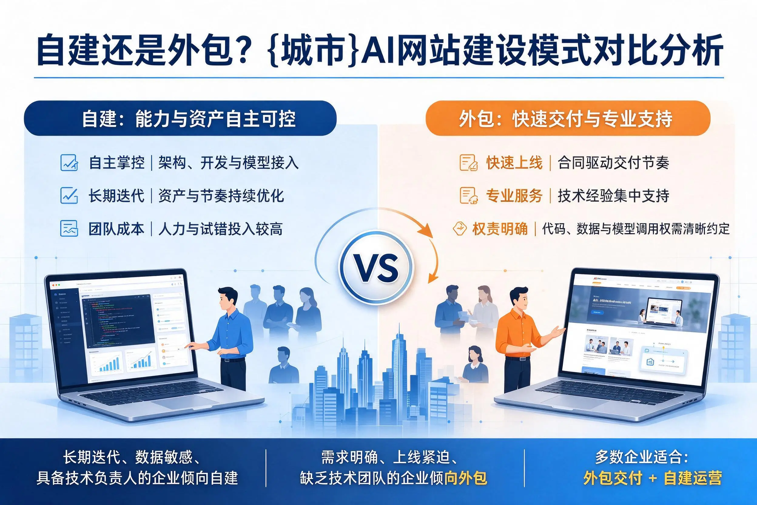 自建还是外包？哈密AI网站建设模式对比分析
