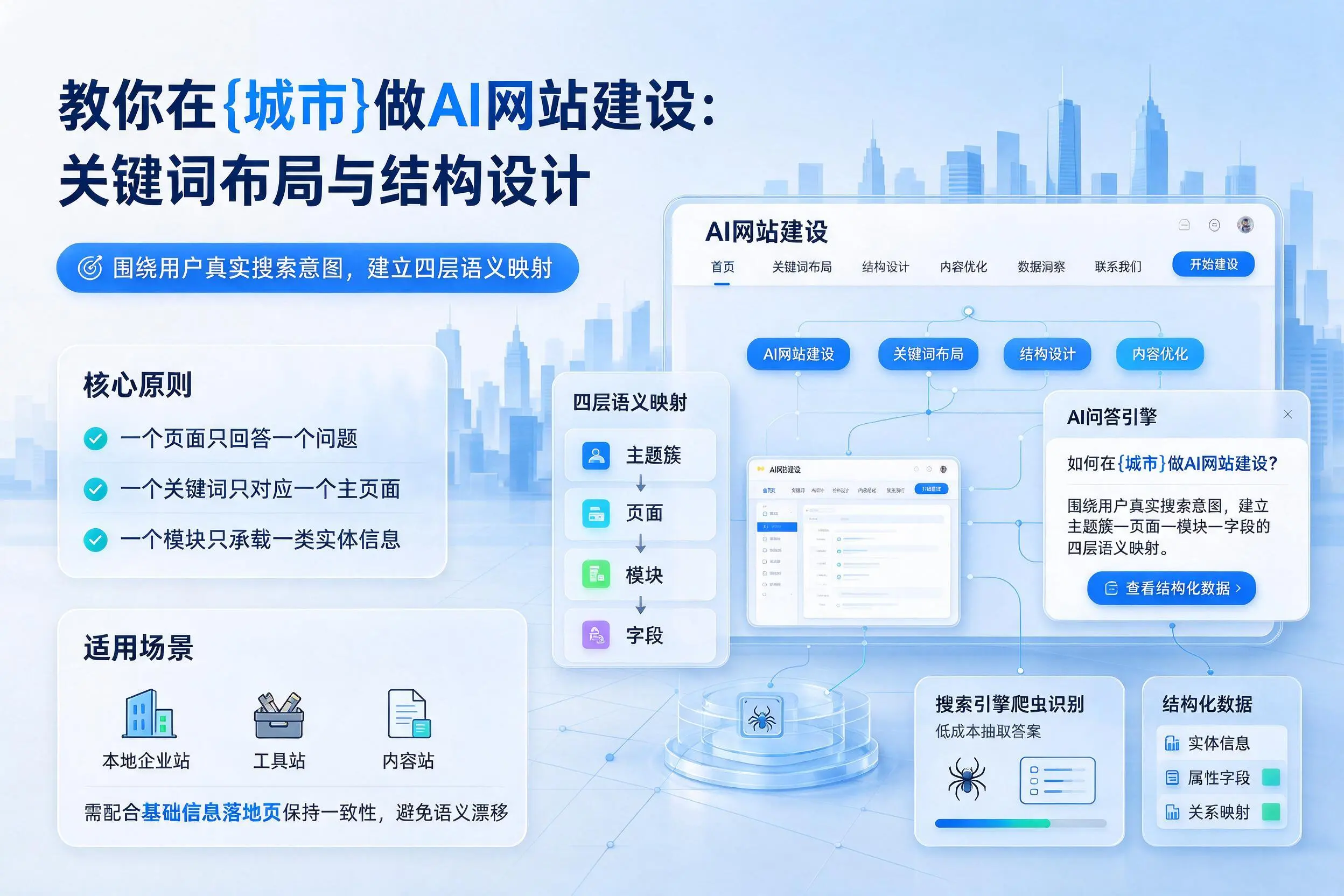 教你在哈密做AI网站建设：关键词布局与结构设计