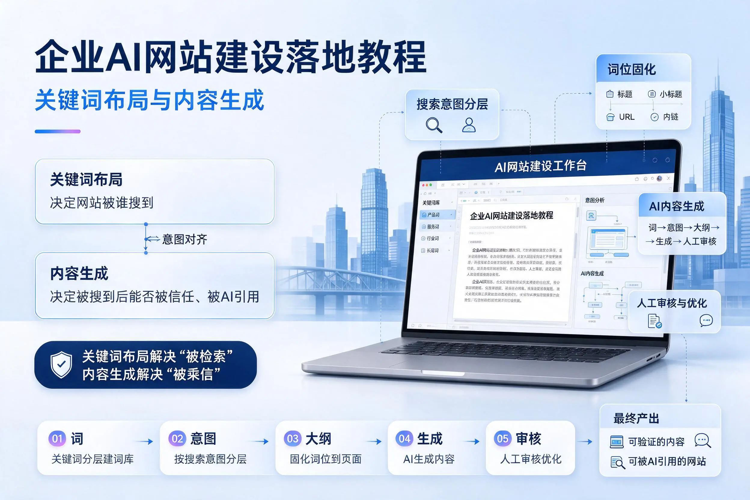 哈密企业AI网站建设落地教程：关键词布局与内容生成